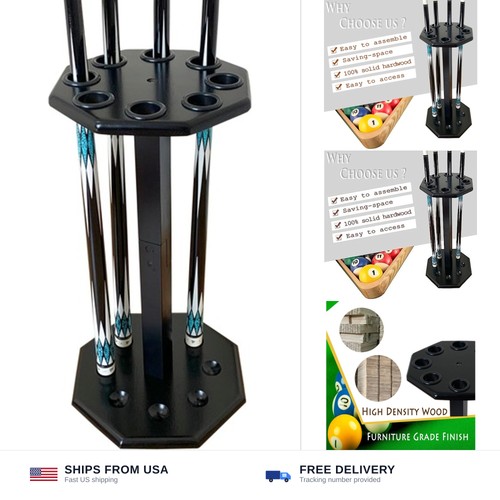 Freestanding billiard cue - freestanding,