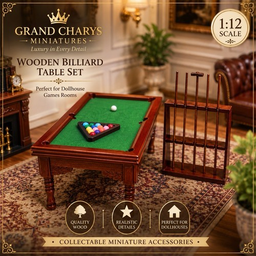 Scale wooden pool table - scale,