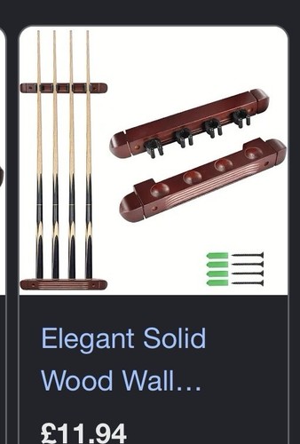 Pool cue rack fishing - rack,