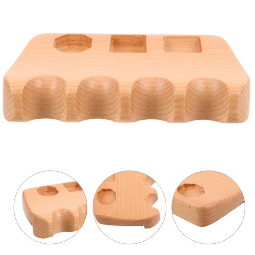 Durable beige wooden pool - wooden, cue